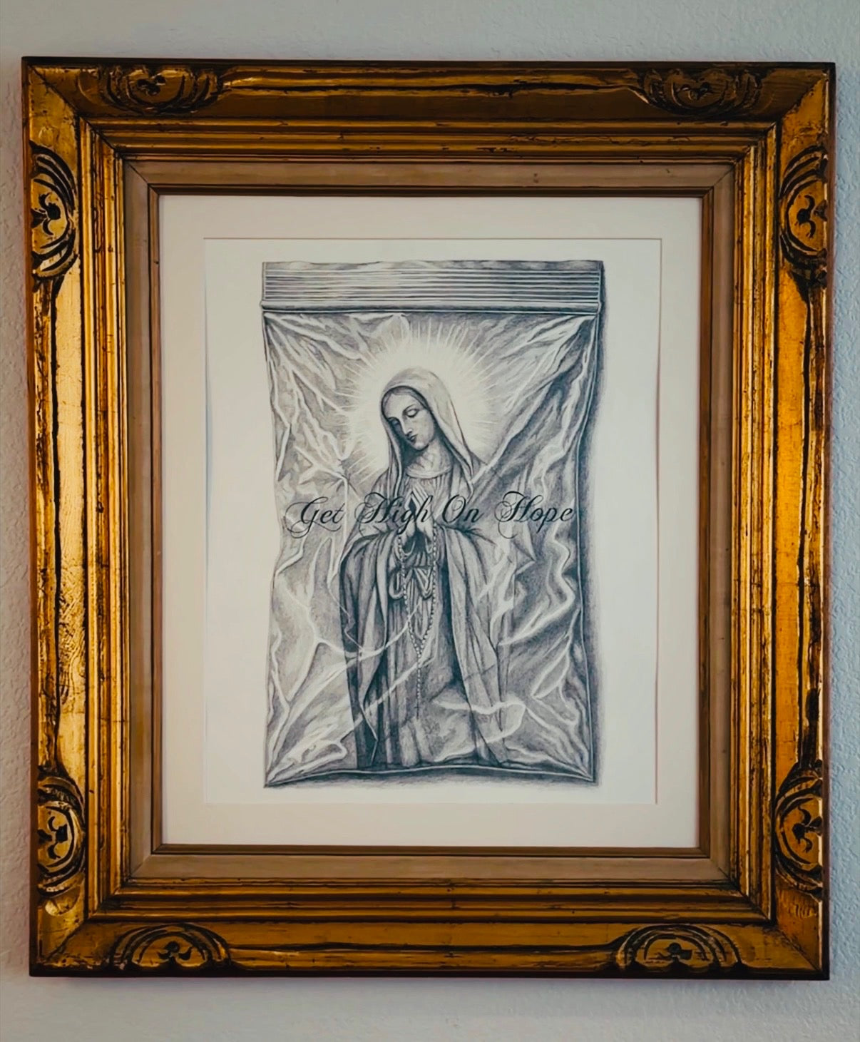 Get High On Hope Original Art Drawing